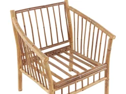 Set da giardino con tavolo 4 posti MAGGIORE Bambù Marrone chiaro