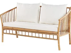 Set da giardino con tavolo 4 posti MAGGIORE Bambù Marrone chiaro