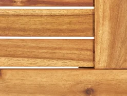 Set da giardino con tavolo 2 posti FRASCATI Modulare Legno di acacia certificato Bianco sporco