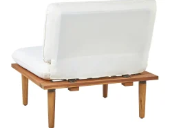 Set da giardino con tavolo 2 posti FRASCATI Modulare Legno di acacia certificato Bianco sporco