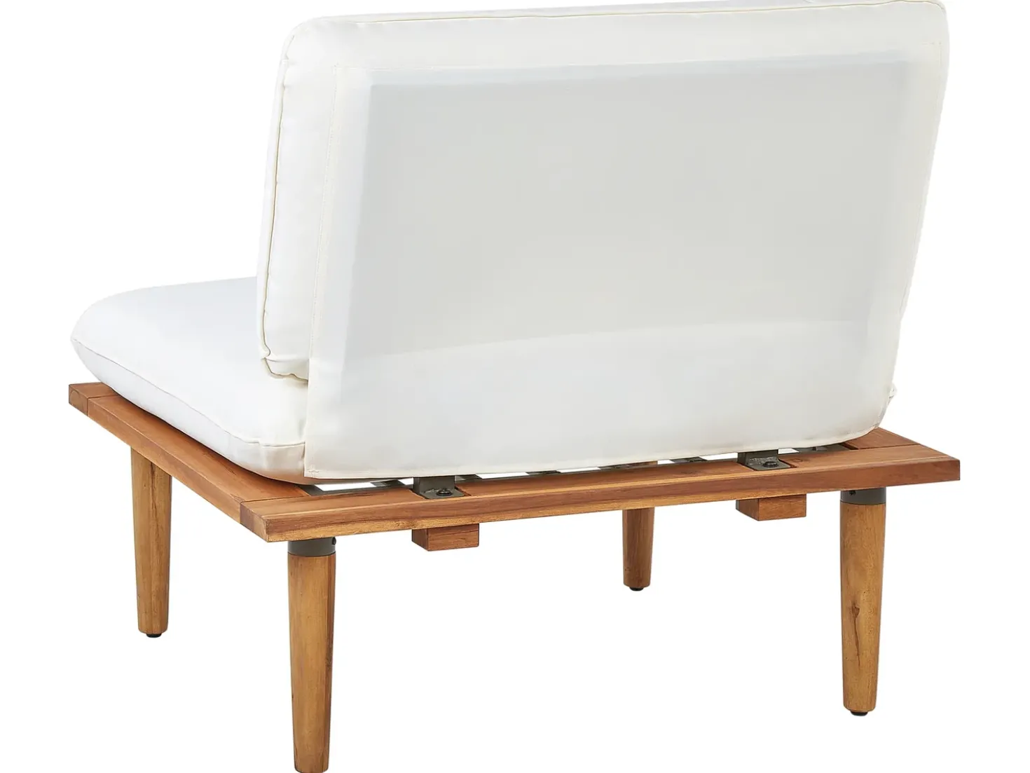 Set da giardino con tavolo 2 posti FRASCATI Modulare Legno di acacia certificato Bianco sporco