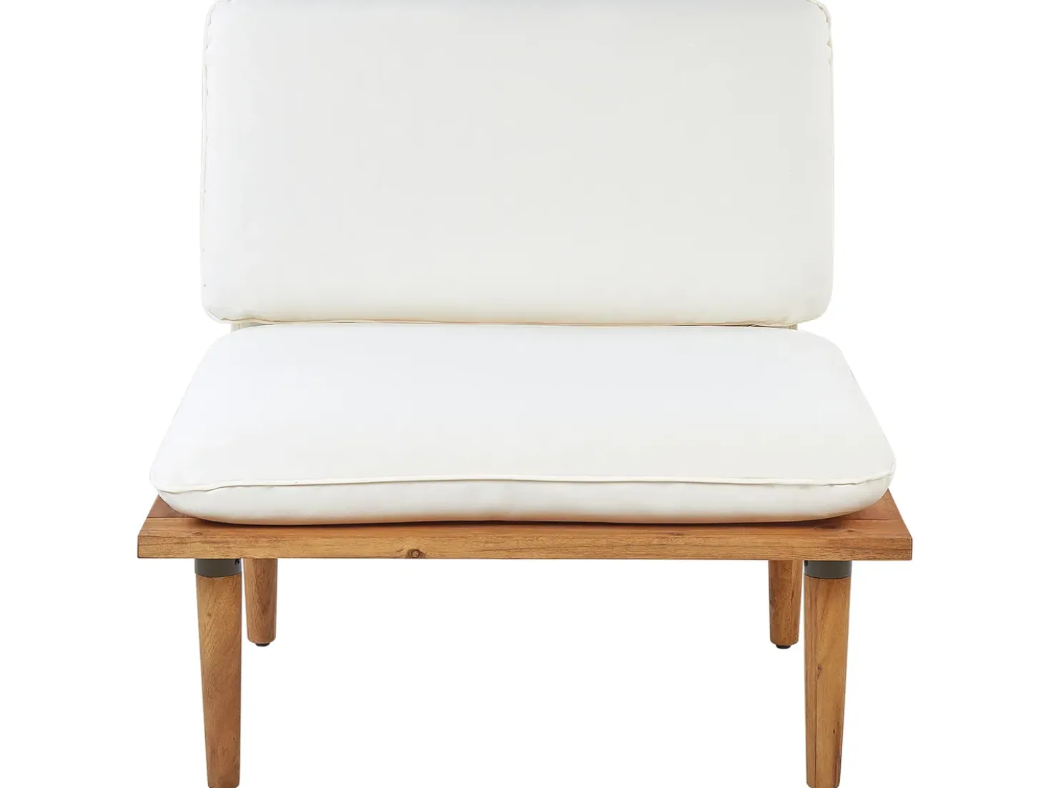 Set da giardino con tavolo 2 posti FRASCATI Modulare Legno di acacia certificato Bianco sporco