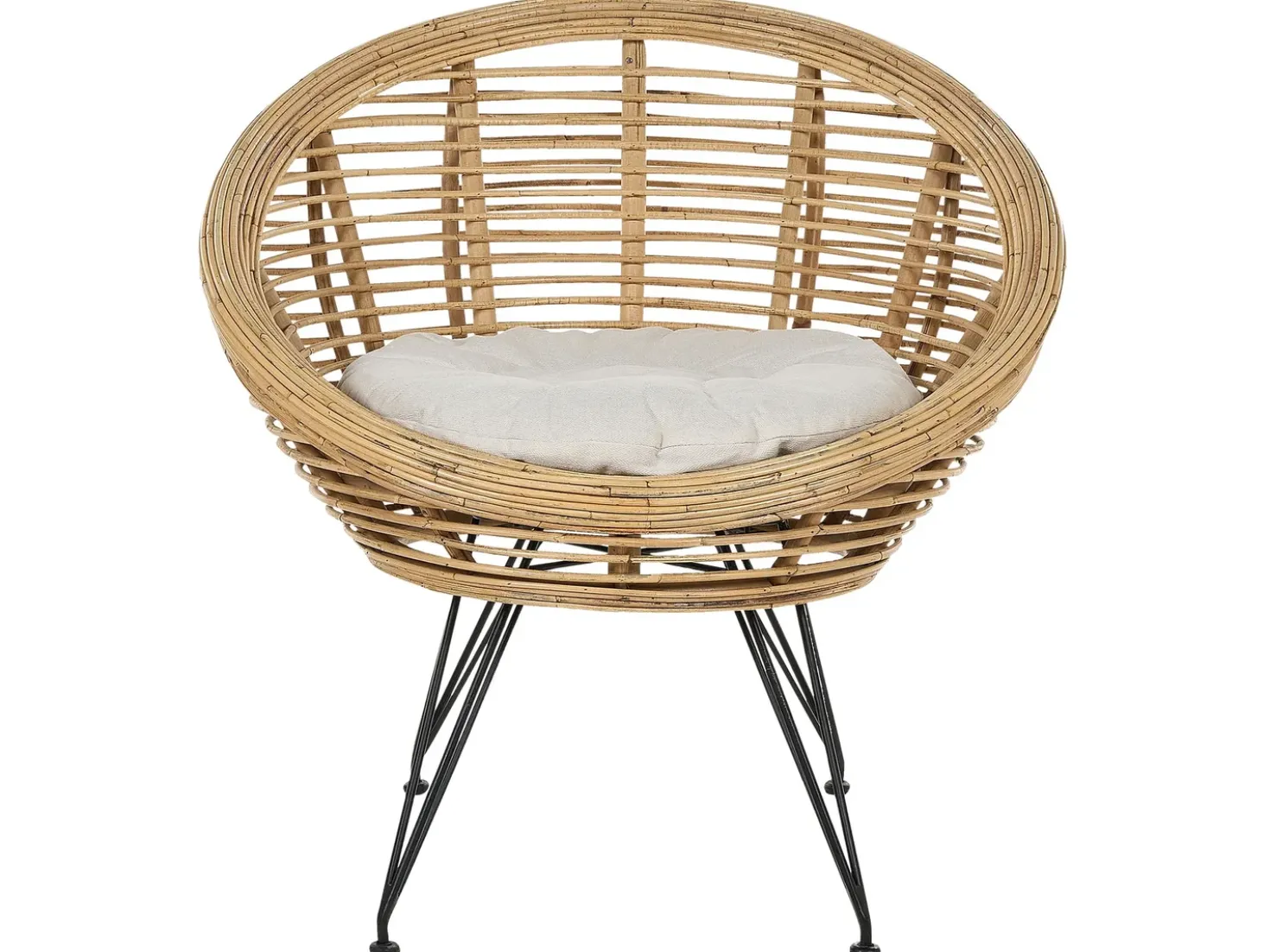 Set da giardino con tavolo 4 posti MARATEA/CESENATICO Rattan Naturale