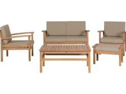 Set da giardino con tavolo 4 posti MANILA Legno di acacia certificato Marrone chiaro
