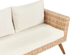 Set da giardino con tavolo 5 posti VITTORIA XL Rattan sintetico (PE) Bianco sporco