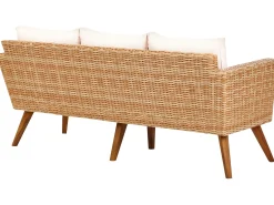 Set da giardino con tavolo 5 posti VITTORIA XL Rattan sintetico (PE) Bianco sporco