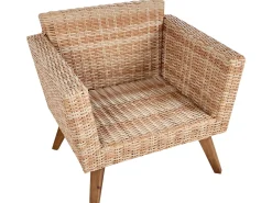 Set da giardino con tavolo 5 posti VITTORIA XL Rattan sintetico (PE) Bianco sporco