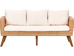 Set da giardino con tavolo 5 posti VITTORIA XL Rattan sintetico (PE) Bianco sporco