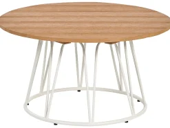 Set da giardino con tavolo 4 posti MONTESILVANO Metallo Beige chiaro