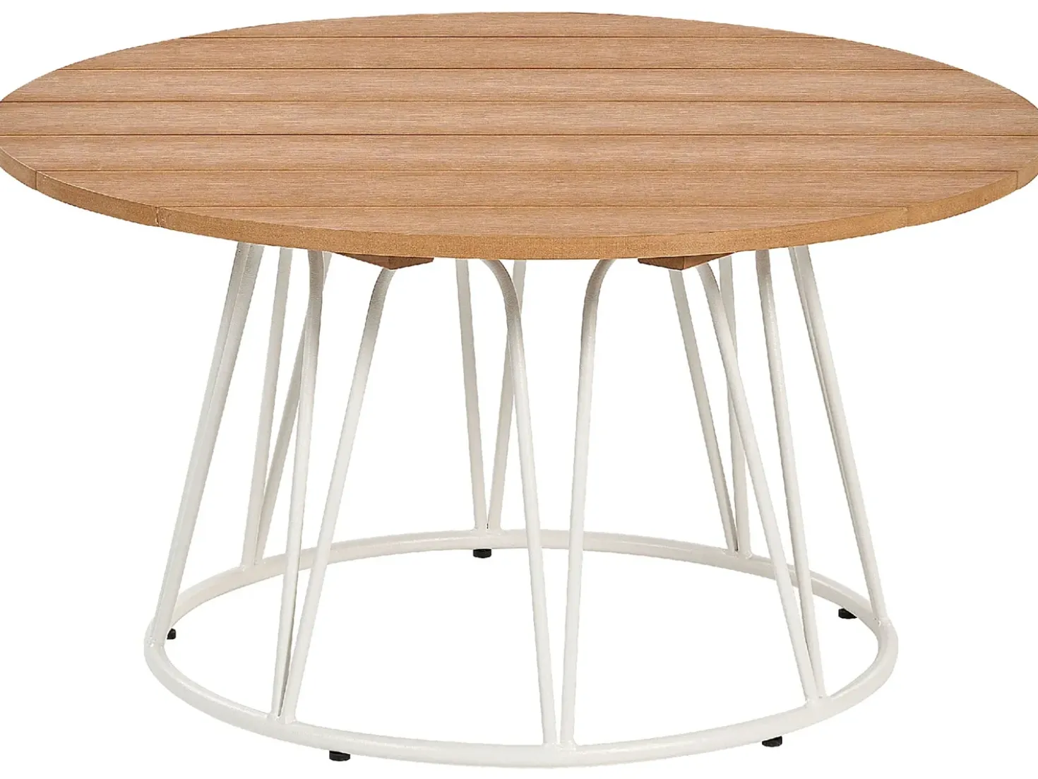 Set da giardino con tavolo 4 posti MONTESILVANO Metallo Beige chiaro