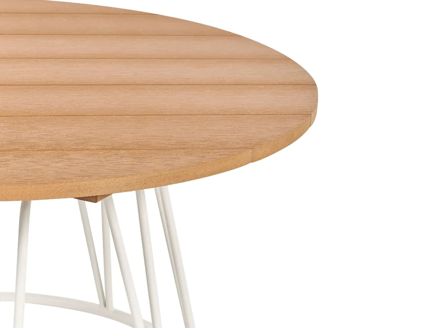 Set da giardino con tavolo 4 posti MONTESILVANO Metallo Beige chiaro
