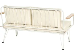 Set da giardino con tavolo 4 posti MONTESILVANO Metallo Beige chiaro