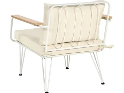 Set da giardino con tavolo 4 posti MONTESILVANO Metallo Beige chiaro