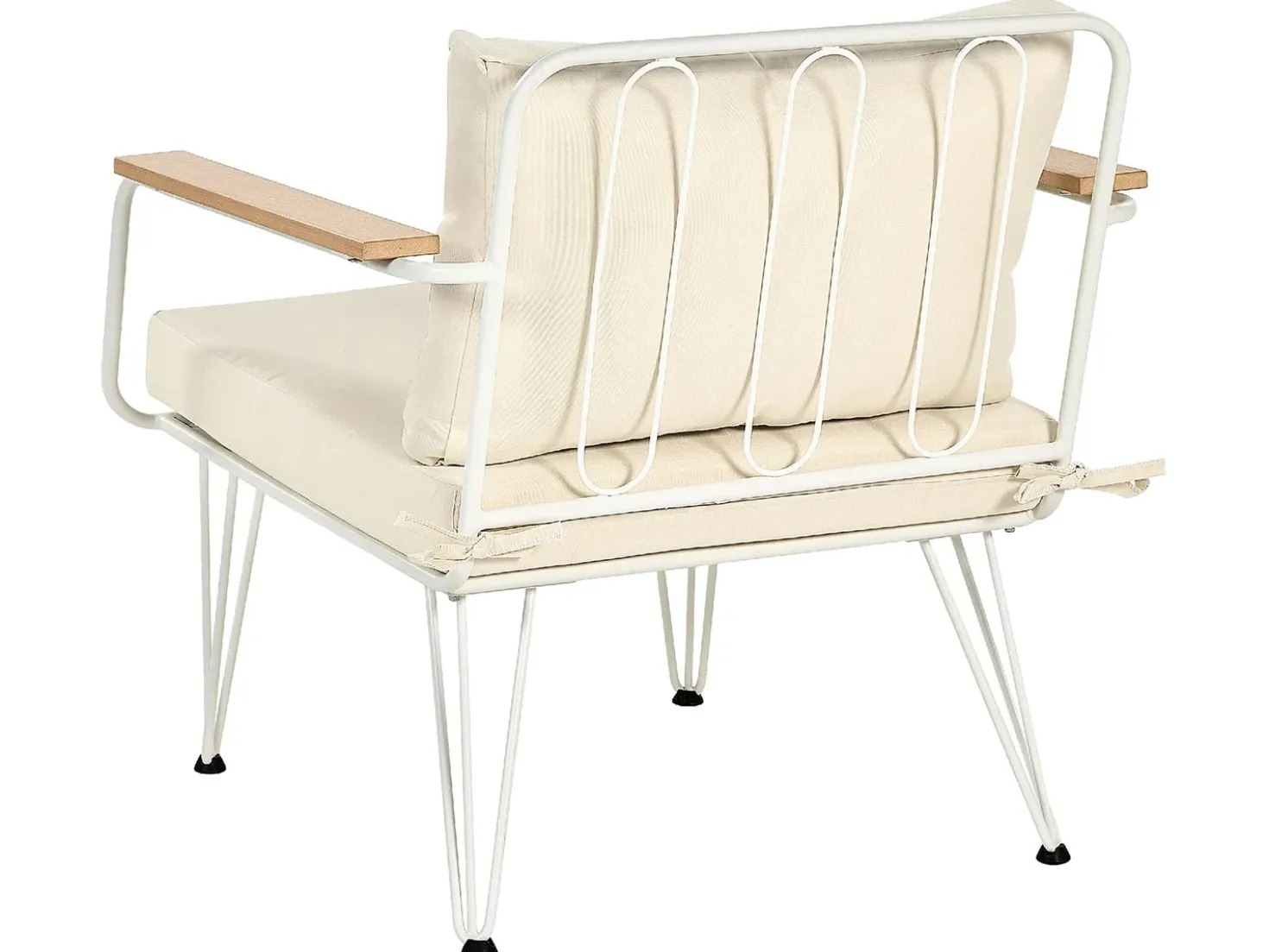 Set da giardino con tavolo 4 posti MONTESILVANO Metallo Beige chiaro