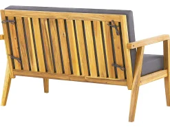 Set da giardino con tavolo 4 posti PALLANO Legno d'acacia Grigio scuro
