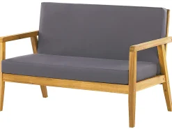 Set da giardino con tavolo 4 posti PALLANO Legno d'acacia Grigio scuro