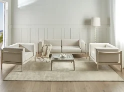Set da giardino con tavolo 4 posti FERRETTI Beige chiaro