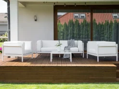Set da giardino con tavolo 4 posti FERRETTI Beige chiaro
