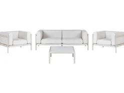 Set da giardino con tavolo 4 posti FERRETTI Beige chiaro