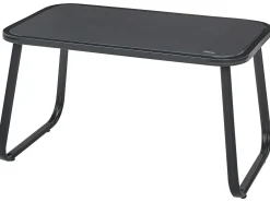 Set da giardino con tavolo 4 posti BARREA Metallo Nero