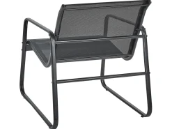 Set da giardino con tavolo 4 posti BARREA Metallo Nero