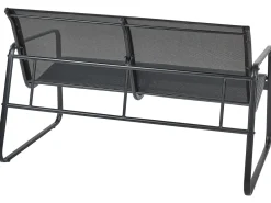 Set da giardino con tavolo 4 posti BARREA Metallo Nero