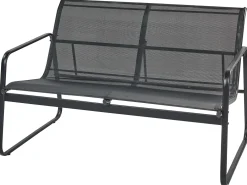 Set da giardino con tavolo 4 posti BARREA Metallo Nero