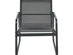 Set da giardino con tavolo 4 posti BARREA Metallo Nero
