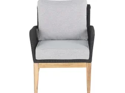 Set da giardino con tavolo 4 posti MERANO Legno d'acacia Grigio