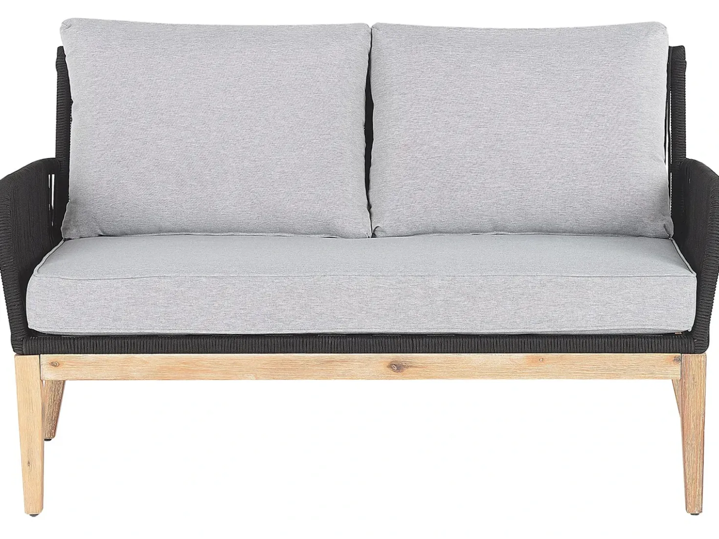 Set da giardino con tavolo 4 posti MERANO Legno d'acacia Grigio