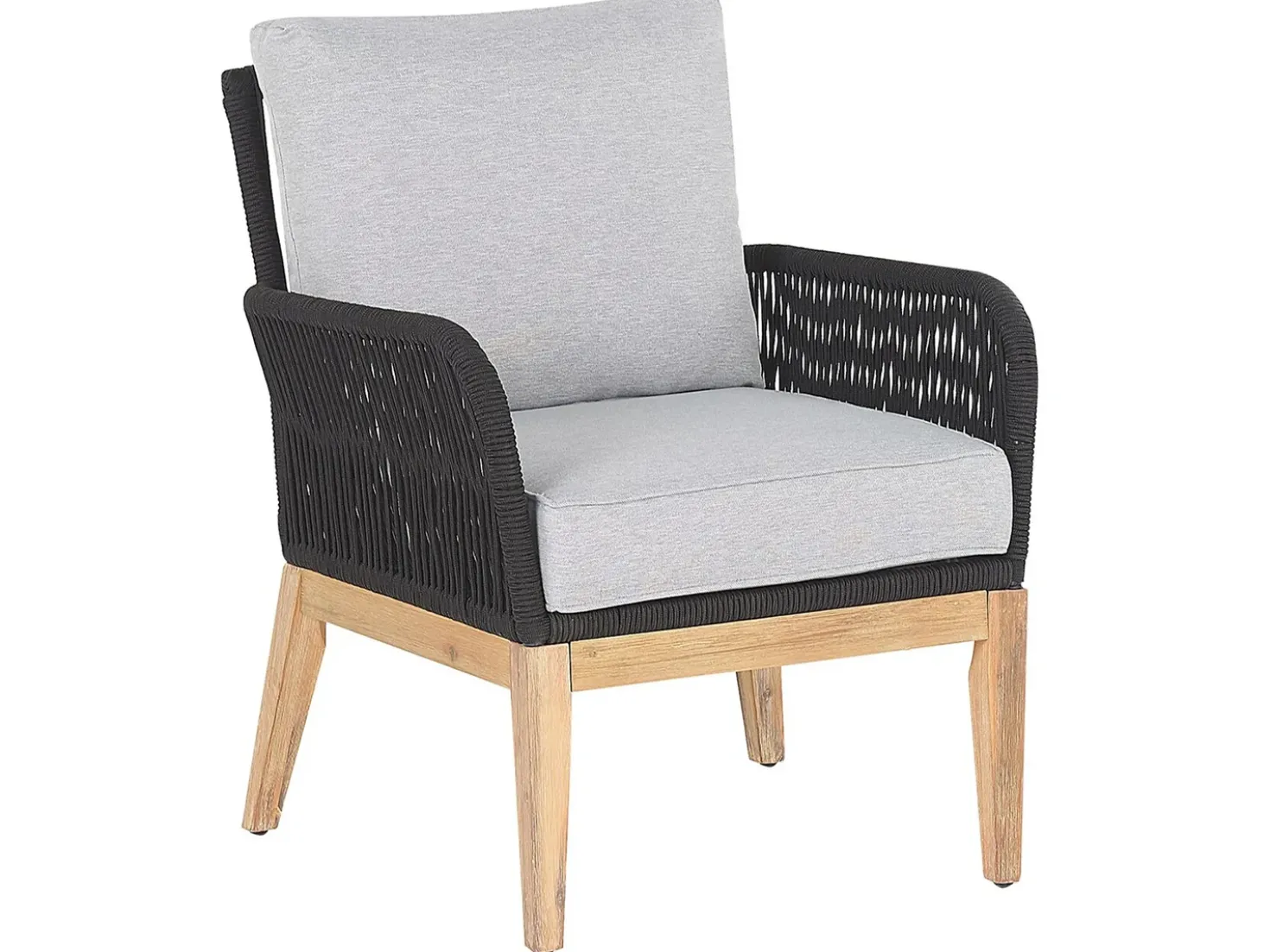 Set da giardino con tavolo 4 posti MERANO Legno d'acacia Grigio