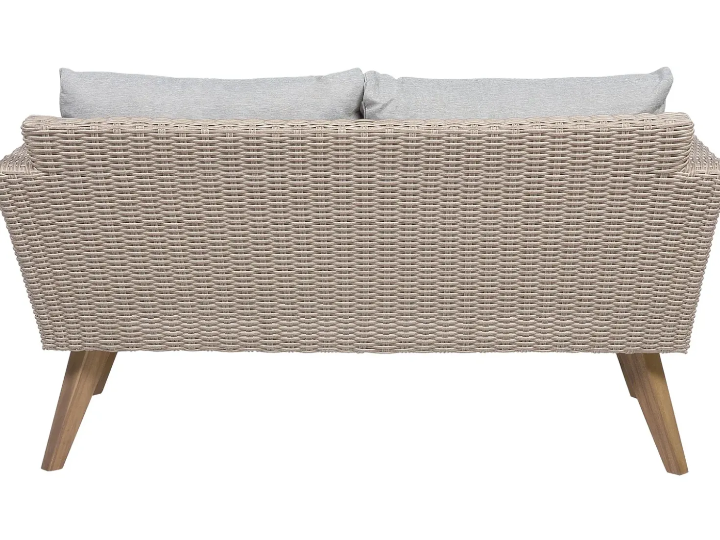 Set da giardino con tavolo 4 posti VITTORIA Rattan sintetico (PE) Grigio