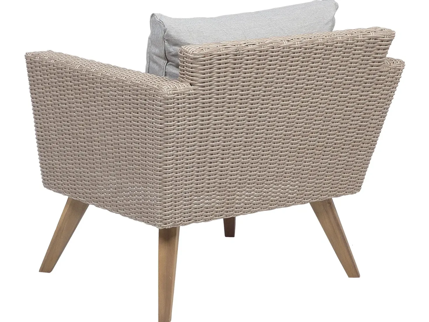 Set da giardino con tavolo 4 posti VITTORIA Rattan sintetico (PE) Grigio