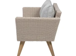 Set da giardino con tavolo 4 posti VITTORIA Rattan sintetico (PE) Grigio