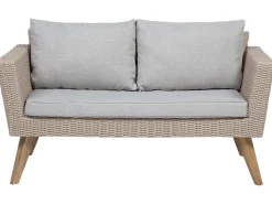Set da giardino con tavolo 4 posti VITTORIA Rattan sintetico (PE) Grigio