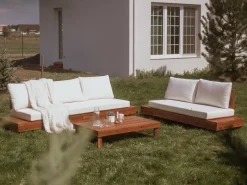 Set da giardino con tavolo 5 posti MARETTIMO Legno di acacia certificato Marrone