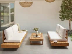 Set da giardino con tavolo 5 posti MARETTIMO Legno di acacia certificato Marrone