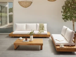 Set da giardino con tavolo 5 posti MARETTIMO Legno di acacia certificato Marrone