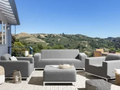 Set da giardino con tavolo 5 posti ROVIGO Grigio