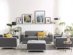 Set da giardino con tavolo 5 posti ROVIGO Grigio
