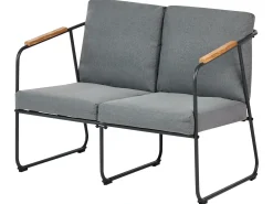 Set da giardino con tavolo 4 posti VEZZANA Metallo Grigio