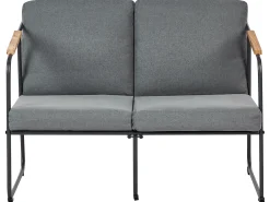 Set da giardino con tavolo 4 posti VEZZANA Metallo Grigio