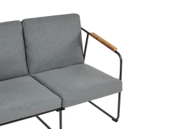 Set da giardino con tavolo 4 posti VEZZANA Metallo Grigio