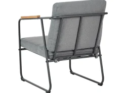 Set da giardino con tavolo 4 posti VEZZANA Metallo Grigio
