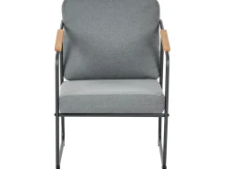 Set da giardino con tavolo 4 posti VEZZANA Metallo Grigio