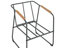 Set da giardino con tavolo 4 posti VEZZANA Metallo Grigio