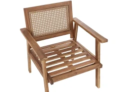 Set da giardino con tavolo 4 posti ARENELLA Legno di acacia certificato Beige chiaro