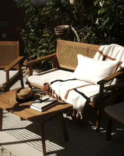 Set da giardino con tavolo 4 posti ARENELLA Legno di acacia certificato Beige chiaro