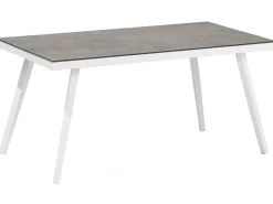 Set da giardino con tavolo 4 posti LATINA Metallo Grigio
