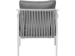 Set da giardino con tavolo 4 posti LATINA Metallo Grigio